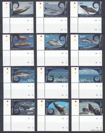 Фауна. Дельфины. Аитутаки. 2012. 12 марок (полная серия). Michel N 836-847 (60,0 е).