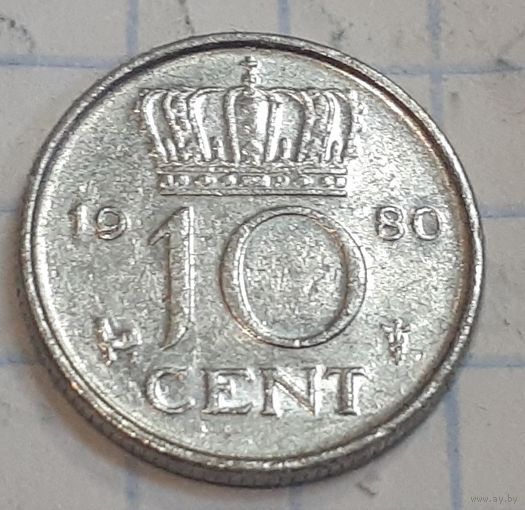 Нидерланды 10 центов, 1980 (15-10-8)