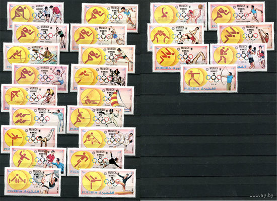 Фуджейра - 1972 - Олимпийские игры. Страны победители - [Mi. 1407-1431] - полная серия - 25 марок. MNH.  (Лот 246AH)