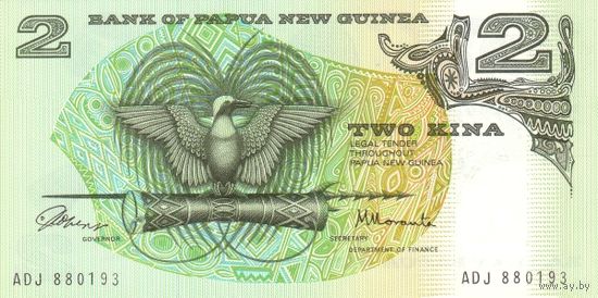 Папуа Новя Гвинея 2 кина образца 1981-1991 года UNC p5a