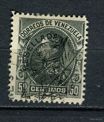 Венесуэла - 1900 - Симон Боливар 50С с надпечаткой RESELLADA RTM  - [Mi.64] - 1 марка. Гашеная.  (Лот 36Di)