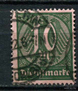 Рейх (Веймарская республика) - 1922/1923 - Dienstmarken - Цифры 10 M - [Mi.71d] - 1 марка. Гашеная.  (Лот 71BD)