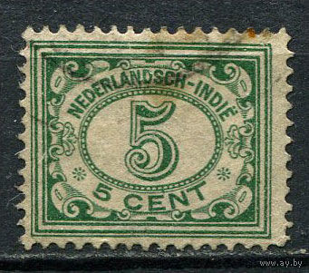 Нидерландская Индия - 1922/1925 - Цифры 5С - [Mi.140] - 1 марка. Гашеная.  (Лот 79EX)-T25P5
