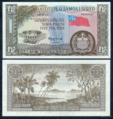 Западное Самоа, 5 тала 1963 год, UNC  "официальный выпуск 2020 год"