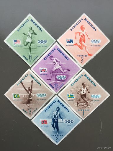 Доминиканская республика 1957 год. Легкоатлеты- чемпионы Олимпийских игр в Мельбурне