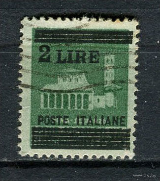 Королевство Италия - 1945 - Надпечатка нового номинала 2L на 25C - [Mi.668] - 1 марка. Гашеная.  (Лот 88ER)-T7P10