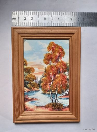 Картина пейзаж с янтарем