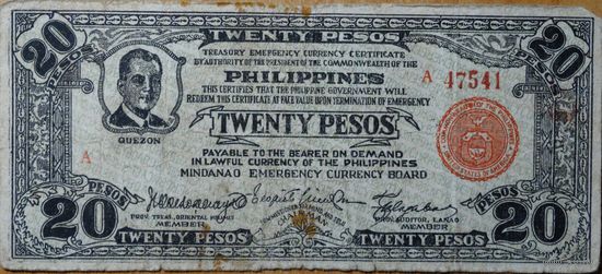 Филиппины 20 песо 1942 г. Р.S474