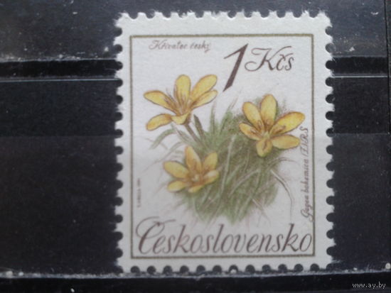 Чехословакия 1991 Цветы **