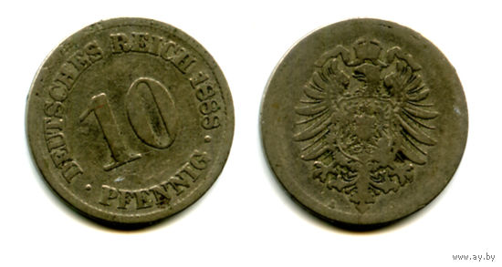 Германия 10 пфенингов 1888