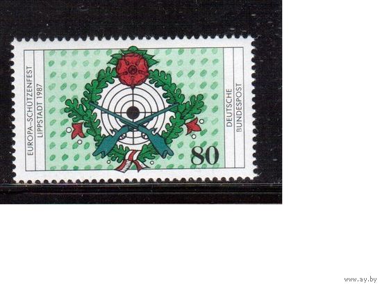 Германия(ФРГ)-1987,(Мих.1330), ** , Роза, Мишень
