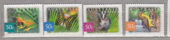 Бабочки лягушки птицы фауна Природа тропического леса Австралии 2003 год  лот 11 обычная перфорация ПОЛНАЯ СЕРИЯ менее 18 % от каталога