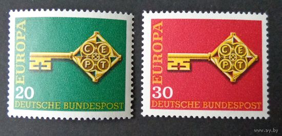 Германия, ФРГ 1968 г. Mi.559-560 MNH** полная серия