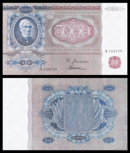 [КОПИЯ] Финляндия 5000 марок 1939(45) (водяной знак)
