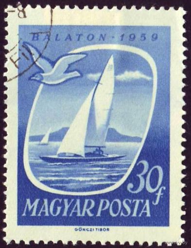 Озеро Балатон Венгрия 1959 год 1 марка