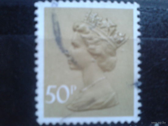 Англия 1977 Королева Елизавета 2  50 пенсов