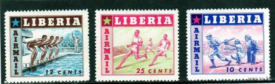 Либерия. Плавание.Бег.Бейсбол.1955.