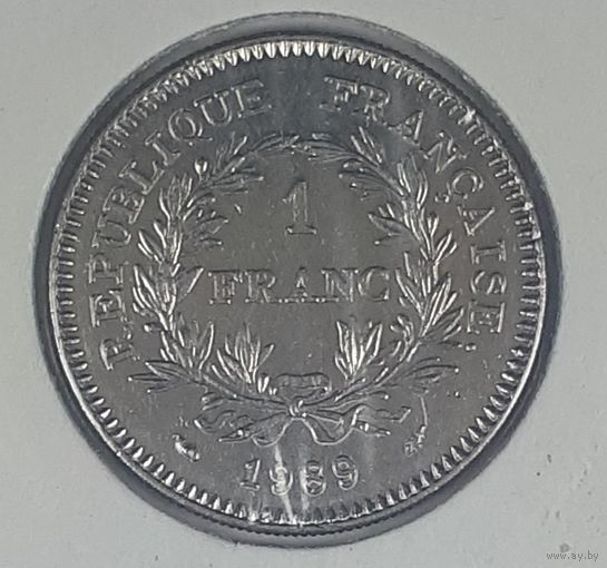 Франция 1 франк 1989г 200 лет объединения штатов