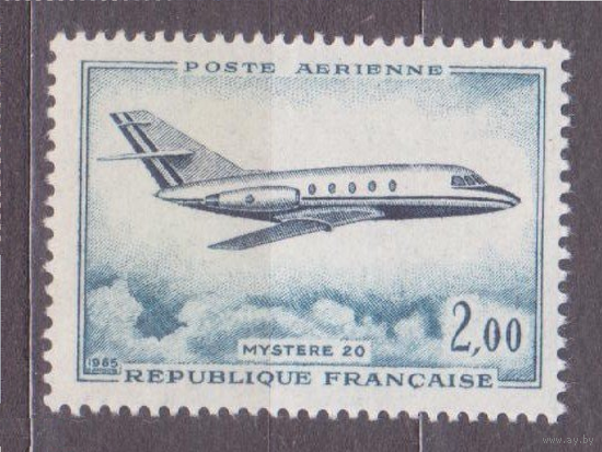 Франция 1965 марка Авиация самолёт Мистерия - 20 MNH Мих#1514**\\3