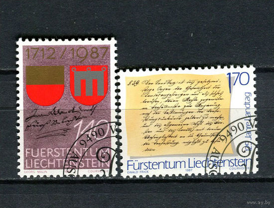 Лихтенштейн - 1987 - 275 лет приобретения графства Вадуц князьями Лихтенштейна - [Mi. 928-929] - полная серия - 2 марки. Гашеная с оригинальным клеем.  (Лот 152BS)