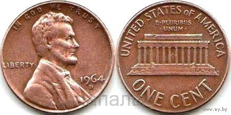 США 1 цент 1964 D