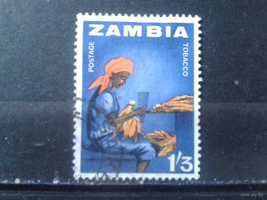 Замбия 1964 Стандарт, табак  1шиллинг 3 пенса