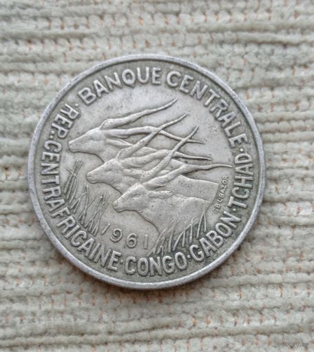Werty71 Экваториальная Африка 50 франков 1961 Габон Чад Конго ЦАР