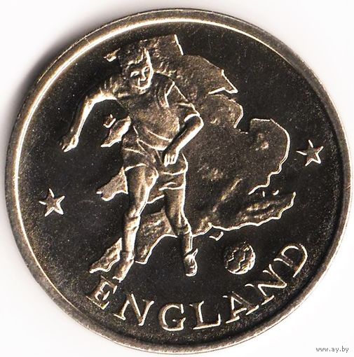 Монетовидный жетон "ЧМ по футболу 1990 Италия" страна участник Англия