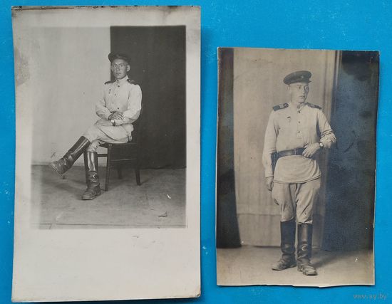 2 фото солдата.1945 г. 9х14 и 8х12 см. Цена за оба.