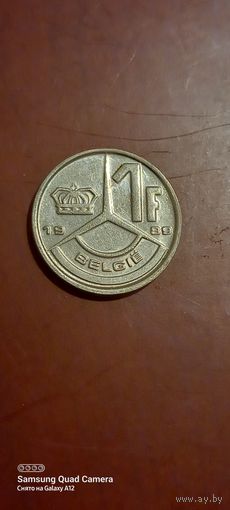Бельгия, 1 франк 1989.