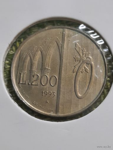 200 лир 1993г., Сан-Марино ( Кольцо врат ) в холдере