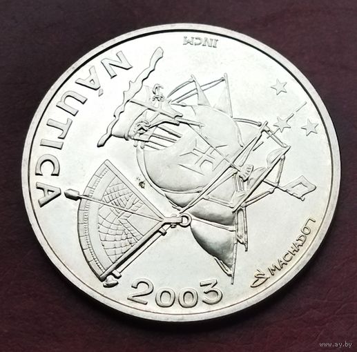Серебро 0.500! Португалия 10 евро, 2003 Иберо-Америка - Морское дело