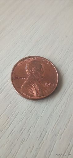 США 1 цент 1989г. б/б