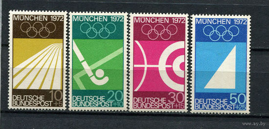 ФРГ - 1969 - Летние Олимпийские игры - [Mi. 587-590] - полная серия - 4 марки. MNH.  (LOT Db36)