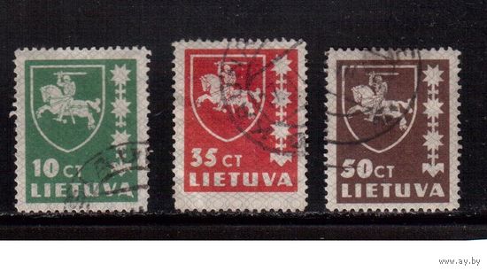 Литва-1937 (Мих.413-416)  гаш.   , Стандарт,  Герб