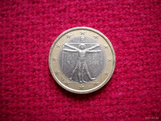 Италия 1 евро 2002 г.