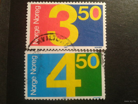 Норвегия 1987 цифры полная серия