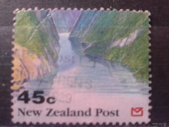 Новая Зеландия 1992 Морской ландшафт Михель-1,0 евро гаш