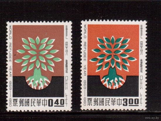 Тайвань-1957,(Мих.357-358) ,  **  ,  Год помощи беженцам(полная серия)