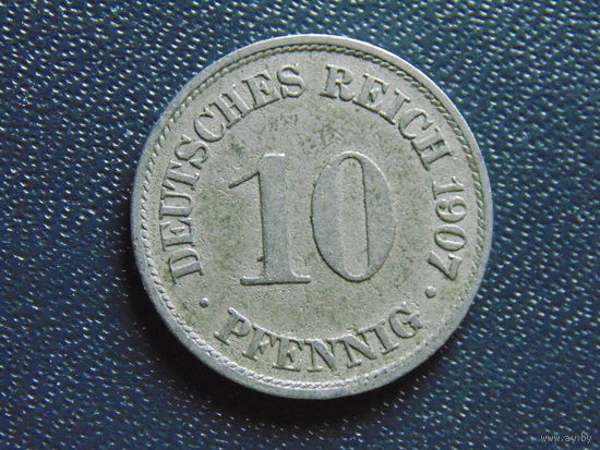 Германия. Рейх 10 пфеннигов 1907г. A.