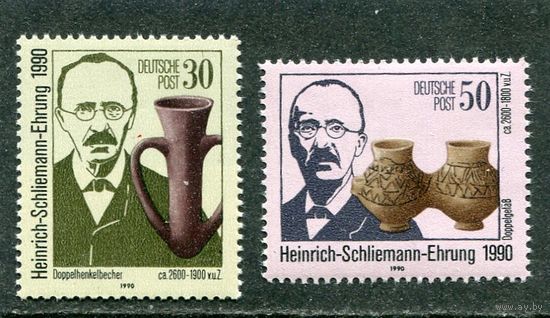 ГДР (Немецкая почта). 100 лет со дня смерти Генриха Шлимана