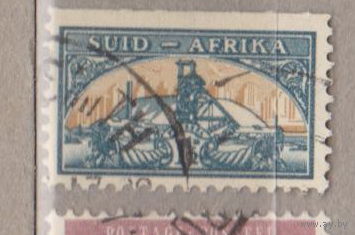 Южная Африка ЮАР 1948 год лот 12  без верхней перфорации Архитектура золотодобывающий рудник