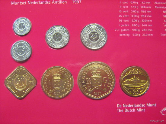 Нидерландские Антилы  1997г.набор мон.двора ms18  тираж 7000