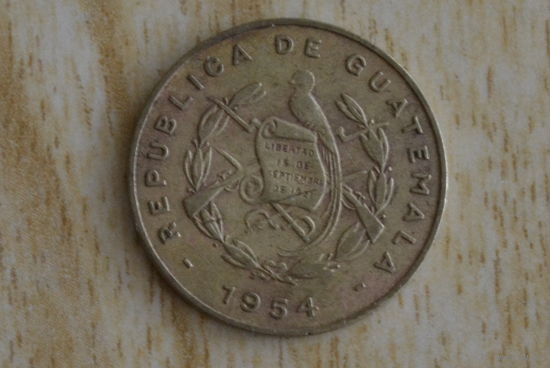 Гватемала 1 сентаво 1954