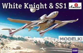 Американский самолет-носитель White Knight и суборбитальный пилотируемый космический корабль Space Ship One, сборная модель 1/72 Amodel 72201