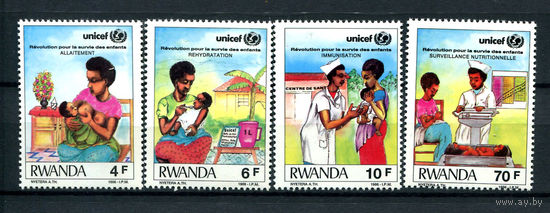 Руанда - 1987г. - Защита детей - полная серия, MNH [Mi 1358-1361] - 4 марки