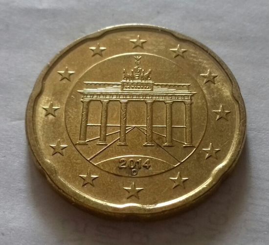 20 евроцентов, Германия 2014 D, AU