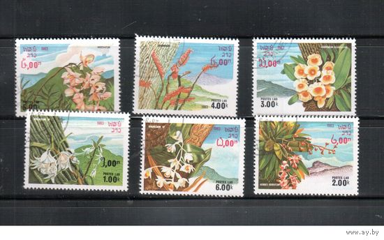 Лаос-1983(Мих.655-660) ,гаш. ,  Цветы,(полная серия)