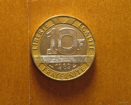 Франция - 10 франков - 1989