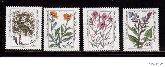 Германия(ФРГ)-1983,(Мих.1188-1191), ** , Флора, Цветы